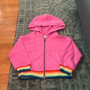 Hanna Andersson Pink/Rainbow Hoodie